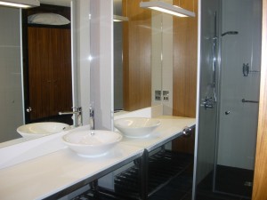 Stylish bathroom in one of the suites
