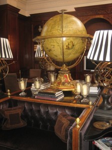 Decorative globe in the Executive Lounge