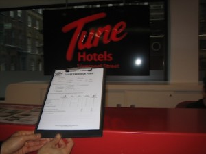 The Tune Hotel's focus is on achieving guest satisfaction by providing great value for a budget price.