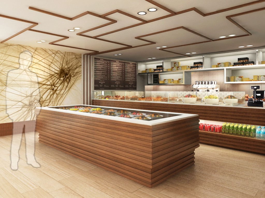 The new self service Cafe - almost like being in the airport!